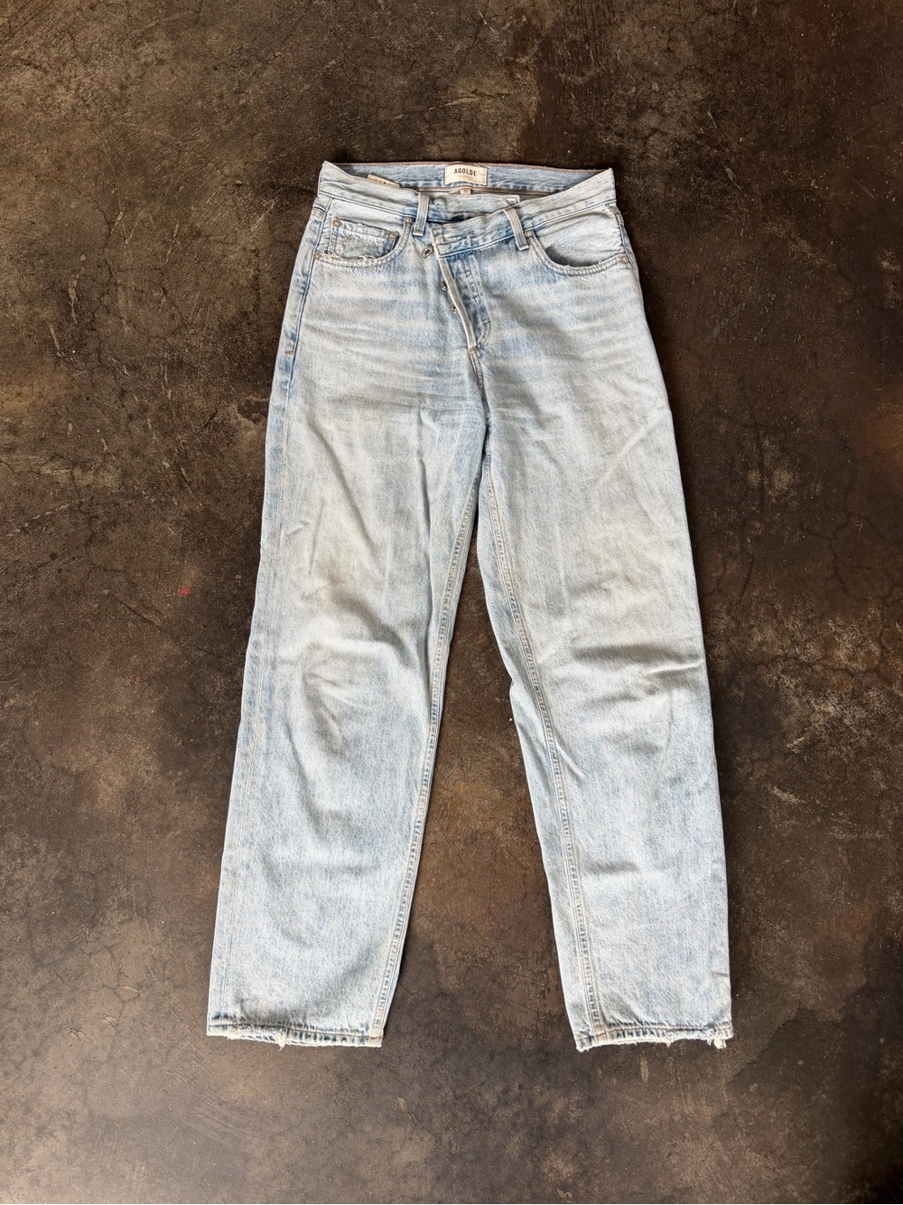 AGOLDE Light Blue criss cross jeans